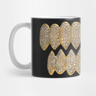 MADNESS || GOLD DIAMOND SHARK JAW TEETH GRILLZ Mug